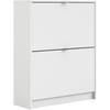 Schuhschrank INOSIGN "Shoes Schuhaufbewahrung, Schuhkommode, Schuhregal", weiß, B:70,3cm H:85,2cm T:24,05cm, FSC-zertifizierter Holzwerkstoff, Schränke, mit zwei Klappen, 2 Böden, Höhe 85 cm, ca. 12 Paar Schuhe