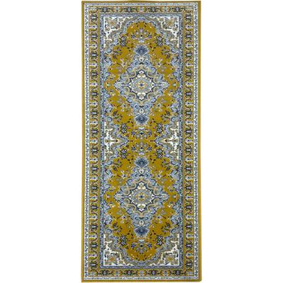 Läufer MY HOME "Oriental, Made in Belgium" Gr. 12, gelb, B:80cm H:7mm L:250cm, Kunstfaser, Teppiche, Läufer, Brücke, Kurzflor, Orient-Optik, mit Bordüre, gewebt Image