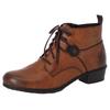 Schnürstiefelette RIEKER, Damen, Gr. 37, braun (braun used), Lederimitat, elegant, Schuhe, Schnürboots, Blockabsatz, in elegantem Look