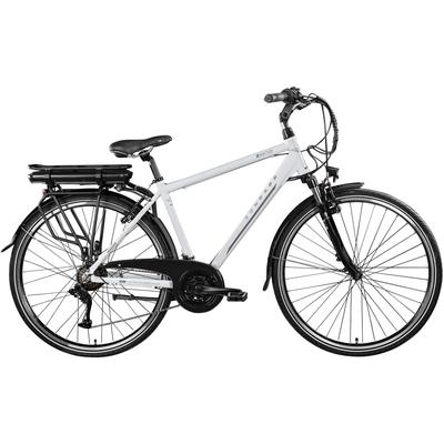 E-Bike ZÜNDAPP "Z802 Herren" Gr. 48, weiß (grau, weiß), E-Bikes, 48cm, 28 Zoll (71,12cm), Pedelec, Elektrofahrrad für Damen u. Herren