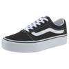 Plateausneaker VANS "Ward Platform", Gr. 40, schwarz-weiß (schwarz, weiß), Textil, sportlich, Schuhe Skaterschuh Sneaker low, aus textilem Canvas-Material