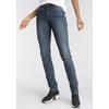Slim-fit-Jeans ARIZONA "Bund mit seitlichem Gummizugeinsatz", Damen, Gr. 23, K + L Gr, blau (blau used), Denim/Jeans, Obermaterial: 98% Baumwolle, 2% Elasthan, Basic, slim fit lang, Jeans, schmale Passform, Röhrenjeans, Used-Waschung, hohe Leibhöhe