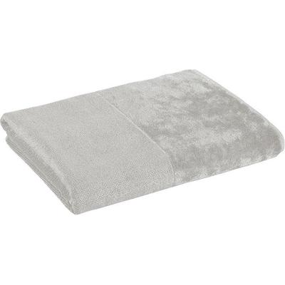 Duschtuch MÖVE "MÖVE Bamboo Luxe Duschtuch", grau (silbergrau), B:80cm L:150cm, Frottier, Obermaterial: 60% Baumwolle, 4