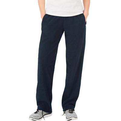 Jerseyhose TRIGEMA "TRIGEMA Fleece Freizeithose", Damen, Gr. M, US-Größen, blau (navy), 100% Polyester, casual, Hosen Image
