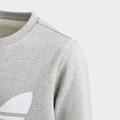 Sweatshirt ADIDAS ORIGINALS "TREFOIL CREW" Gr. 152, grau (medium grey heather) Kinder Sweatshirts