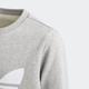 Sweatshirt ADIDAS ORIGINALS "TREFOIL CREW" Gr. 152, grau (medium grey heather) Kinder Sweatshirts