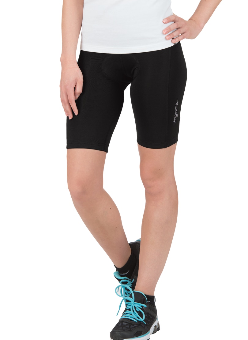 Funktionshose TRIGEMA "TRIGEMA Kurze Radlerhose", Damen, Gr. XL, US-Größen, schwarz, 85% Polyester (Bioactive), 15% Elastan, Hosen Image
