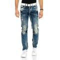 Bequeme Jeans CIPO & BAXX Gr. 32, Länge 32, blau Herren Jeans