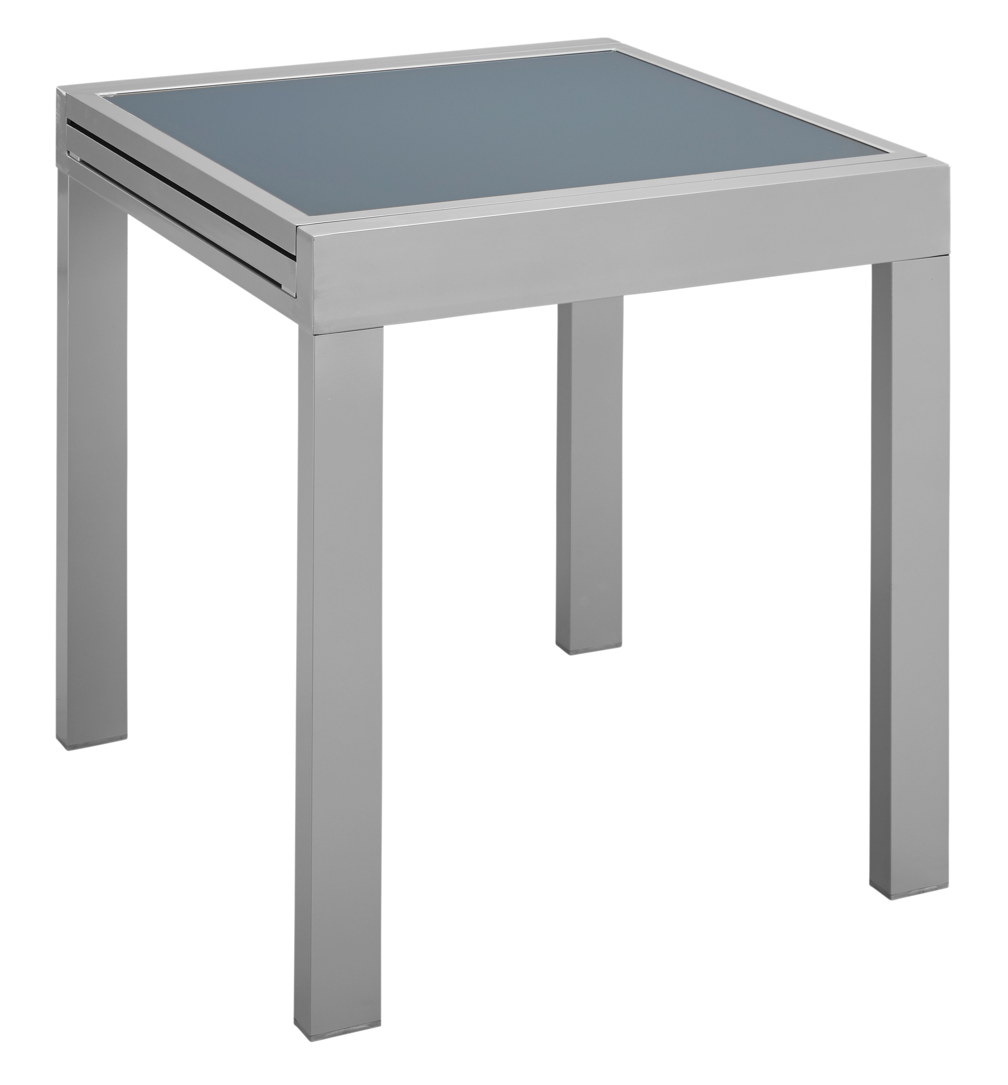 Gartentisch MERXX "Lima", silber (silberfarben), B:65cm H:75cm T:130cm, Tische, 65x65-130 cm, ausziehbar