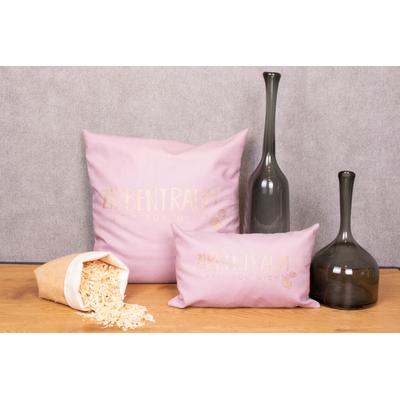 Zirbenkissen HERBALIND "Zirbentraum in Anthrazit/Roségold 30x20 mit Reißverschluss - Gefüllt", rosa (violett, roségold), B:30cm H:7cm L:20cm, Baumwolle, Funktionskissen, mit hochwertigen Zirbenholzflocken 100% Baumwolle - Made in Germany Image