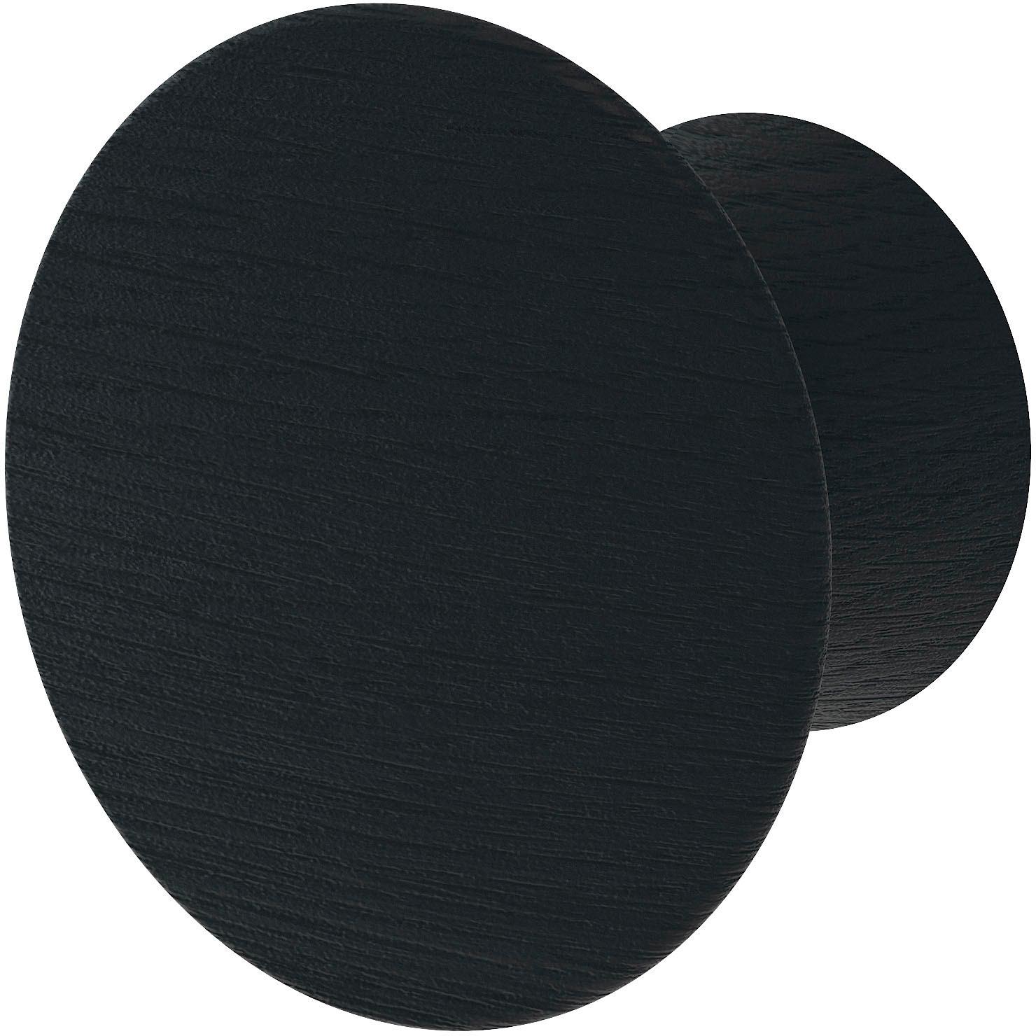 Hakenleiste HAMMEL FURNITURE "Mistral Wandgarderobe, Hakenleiste", schwarz (schwarz gebeizt), B:9cm H:6,5cm Ø:9cm, Massivholz, Hakenleisten, aus massivem Holz, Ø 9 oder Ø 13 cm