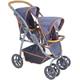 Puppen-Zwillingsbuggy KNORRTOYS "Milo - Dark Blue" Puppenwagen blau (dark blue) Kinder Puppenwagen -trage