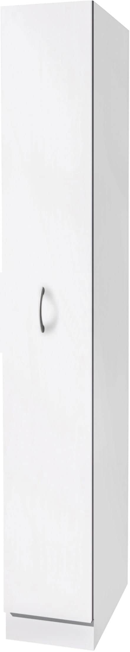 Apothekerschrank WIHO KÜCHEN "Kiel", weiß (front und korpus: weiß), B:30cm H:200cm T:57cm, Schränke, Apothekerschrank, Auszug mit 4 Ablagefächern