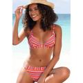 Triangel-Bikini LASCANA Gr. 40, Cup A/B, orange (orange, gestreift) Damen Bikini-Sets Ocean Blue