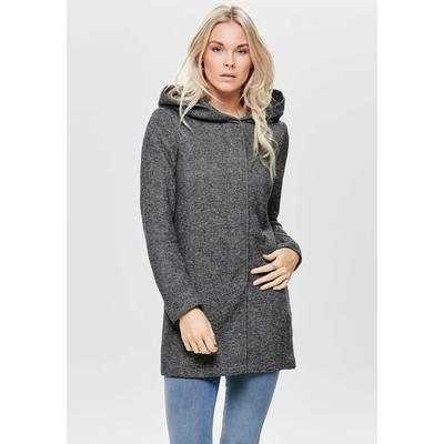 Kurzmantel ONLY "ONLSEDONA LIGHT COAT OTW NOOS", Damen, Gr. XL (42), grau (dunkelgrau melange), Web, Obermaterial: 85% Polyester, 15% Baumwolle. Futter: 100% Polyester, meliert, unifarben, casual, figurbetont, Langarm, Mäntel, verdeckte Knopfleiste Image