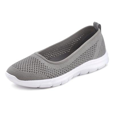 Sneaker Ballerinas LASCANA, Damen, Gr. 41, grau, Obermaterial: 100% Textilmaterial. Futter: 100% Textilmaterial. Decksoh