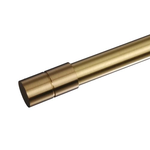 „Gardinenstangen-Endstück LIEDECO „“Zylinder – Inox““ Gardinenstangenendstücke grau (messingfarben) Gardinenstangen-Endstücke 20 mm“