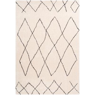 Hochflor-Teppich MY HOME "Bella" Gr. 4, beige (elfenbeinfarben), B:160cm H:27mm L:230cm, Kunstfaser, Teppiche, Retro, Wohnzimmer Image