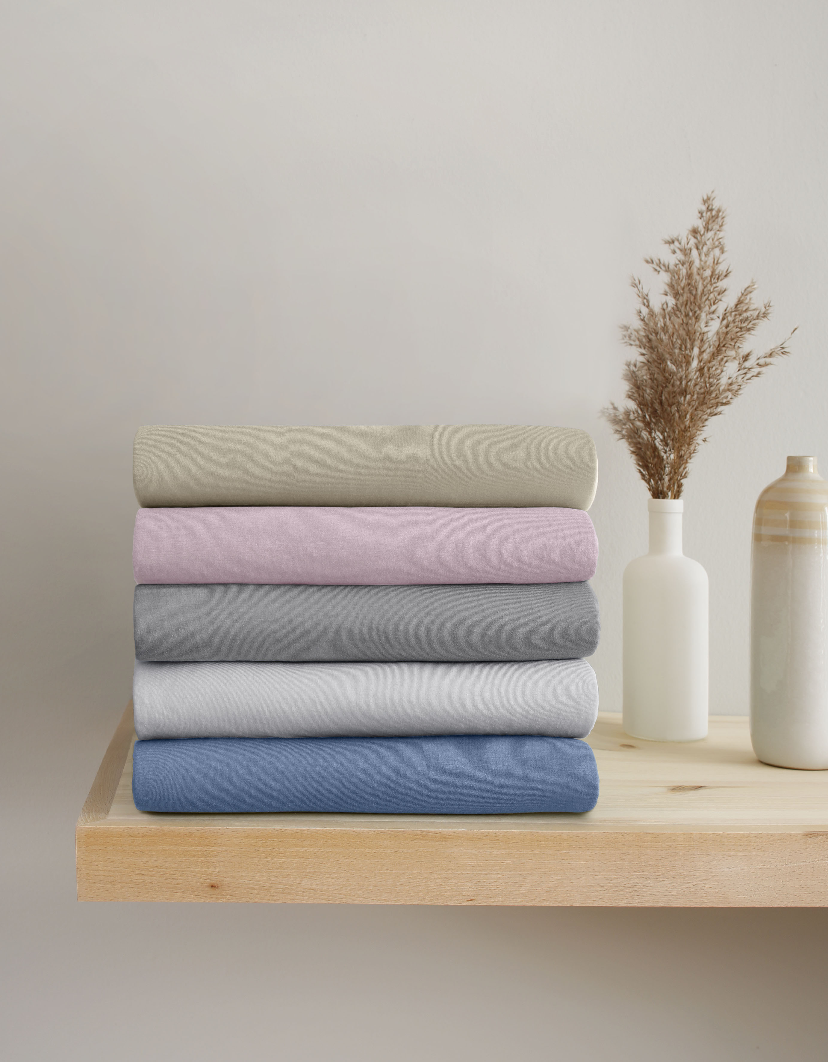 Spannbettlaken OTTO PRODUCTS "Big Stripe in Gr. 90x200, 140x200 oder 180x200 cm", grau, 1 Stk., Jersey, 100x200 100x220 110x200 110x210 110x220 120x200 120x210 120x220 90-120x200-220 90x200 90x220 30, Jersey, Obermaterial: 97% Baumwolle, 3%...