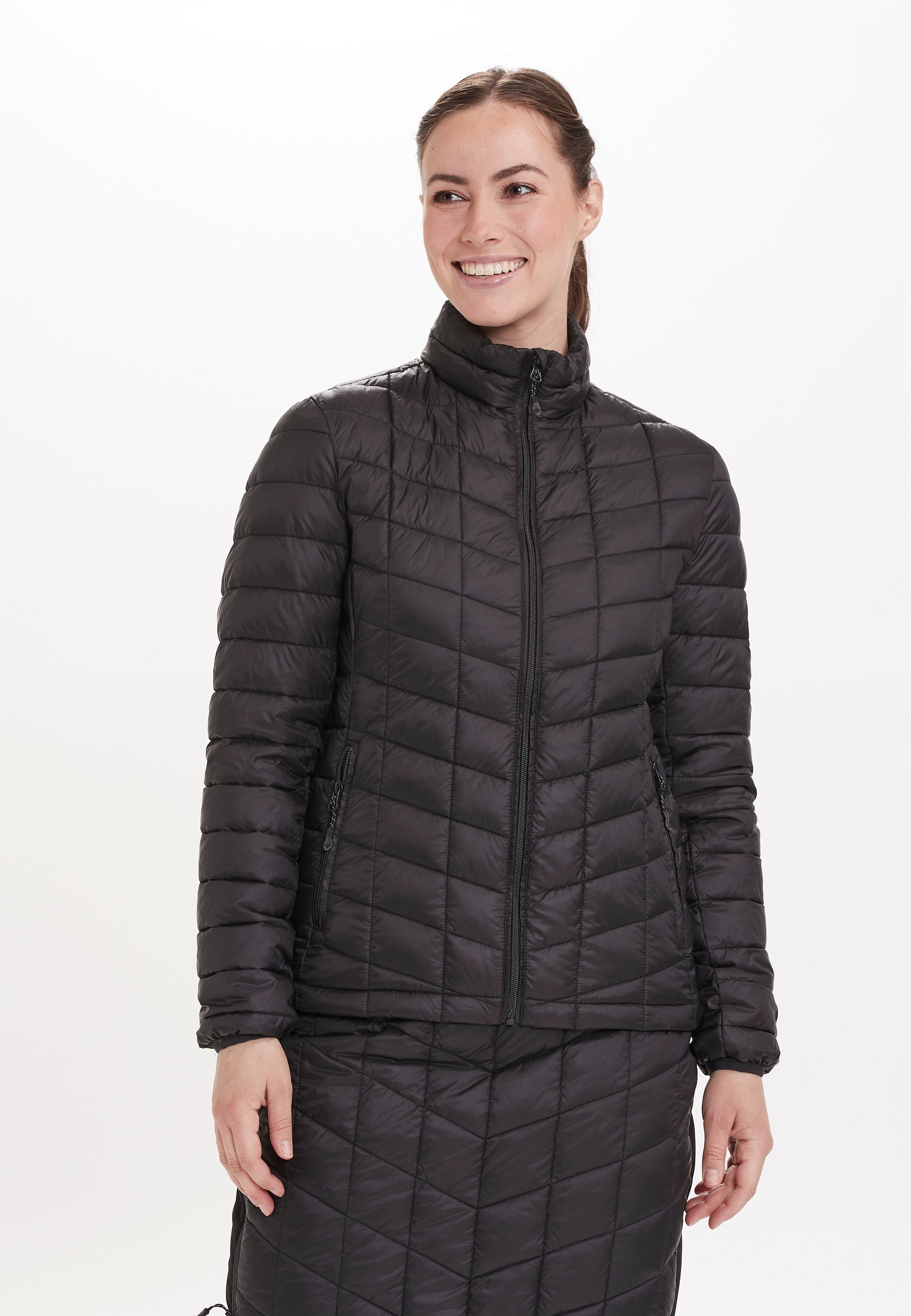 Outdoorjacke WHISTLER "Kate", Damen, Gr. 40, schwarz, 100% Nylon, unifarben, Casual, normal, hoch geschlossener Ausschnitt, Jacken, in tollem Stepp-Design Image