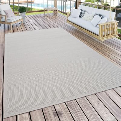 Teppich PACO HOME "Timber 125", beige (elfenbeinfarben), B:160cm H:4mm L:220cm, Polypropylen, Teppiche, Flachgewebe, Sisal Optik, auch als Läufer, In- und Outdoor geeignet Image