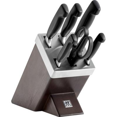 Messerblock ZWILLING "****Vier Sterne", braun (dunkelbraun), B:11,5cm H:21cm L:41cm, Messerblöcke, selbstschärfend Image