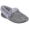 Pantoffel SKECHERS "COZY CAMPFIRE TEAM TOAST", Damen, Gr. 40, grau, Velourslederimitat, Synthetik, Fellimitat, klassisch, Schuhe, Hausschuh mit Memory Foam-Ausstattung