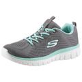 Sneaker SKECHERS "Graceful - Get Connected" Gr. 37, grau (grau, mint) Damen Schuhe mit Memory Foam, Freizeitschuh, Halbschuh, Schnürschuh Bestseller