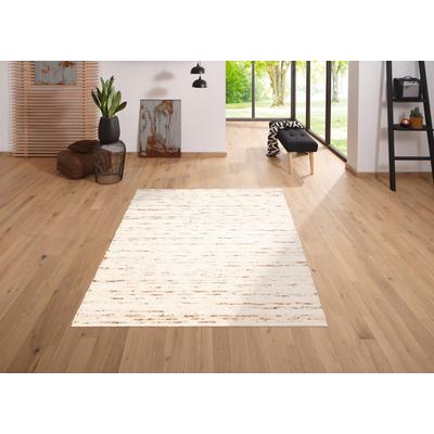 Wollteppich MY HOME "David" Gr. 31, beige (natur), B:90cm H:16mm L:160cm, Wolle, Teppiche, reine Wolle, handgewebt, weiche Haptik Image