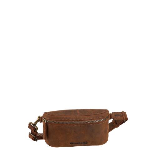 „Gürteltasche GREENLAND NATURE „“Montenegro““ Gr. B/H/T: 21 cm x 12 cm x 6 cm, braun (cognac) Damen Taschen Gürteltaschen aus echtem Leder“