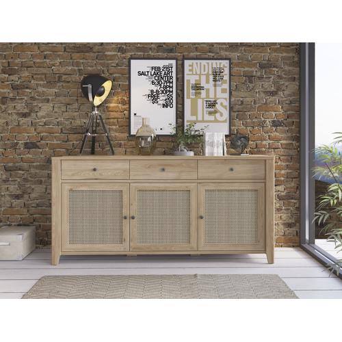 „Sideboard INOSIGN „“CESTINO““ Sideboards Gr. H: 90,8 cm, 3, beige (jackson hickory, amadeus) Sideboards Breite ca. 188 cm“