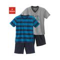 Shorty AUTHENTIC LE JOGGER Gr. 110/116, blau (türkis, gestreift, grau, meliert) Kinder Homewear-Sets Shortys