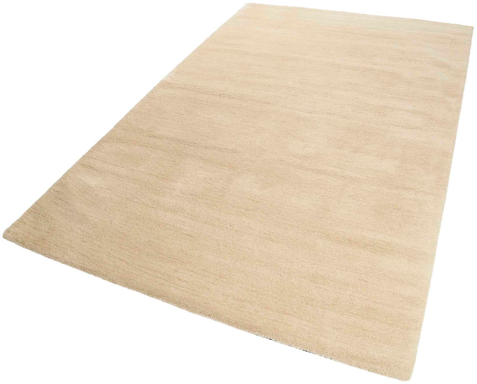 Teppich ESPRIT "Loft ESP-4223" Gr. 1, beige (beige, sand), B:70cm H:20mm L:140cm, Kunstfaser, Teppiche, Teppich, Wohnzimmer, große Farbauswahl, sehr weicher Flor, dicht gewebt, robust