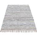 Teppich CARPETFINE "Kelim Chindi, Wendeteppich" Teppiche Gr. B/L: 200 cm x 250 cm, 6 mm, 1 St., beige Baumwollteppiche