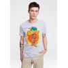 T-Shirt LOGOSHIRT "Scooby Doo - All New Adventures", Herren, Gr. XXXL, grau, 95% Baumwolle, 5% Viskose, bedruckt, meliert, casual, normal, Rundhals, Kurzarm, Shirts, mit lustigem Frontprint