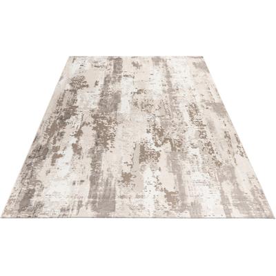 Teppich OBSESSION "My Phoenix 124", grau (taupe), B:80cm H:9mm L:150cm, Polyester, Teppiche, Kurzflor, modernes abstraktes Design, 3D-Effekt Image