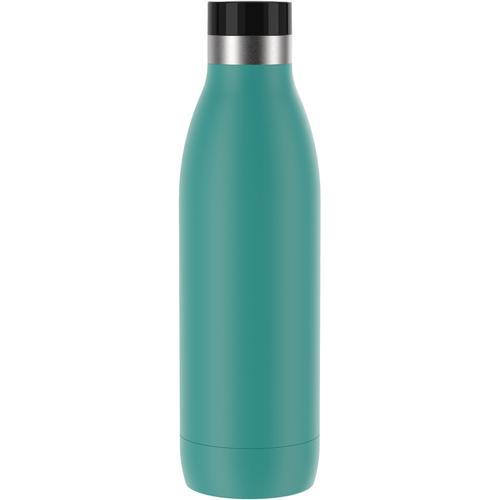 "Trinkflasche EMSA ""Bludrop Color"" Trinkflaschen Gr. 0,7 ml, blau (petrol) Thermoflaschen, Isolierflaschen und Trinkflaschen Edelstahl, Quick-Press Deckel, 12h warm24h kühl, spülmaschinenfest"