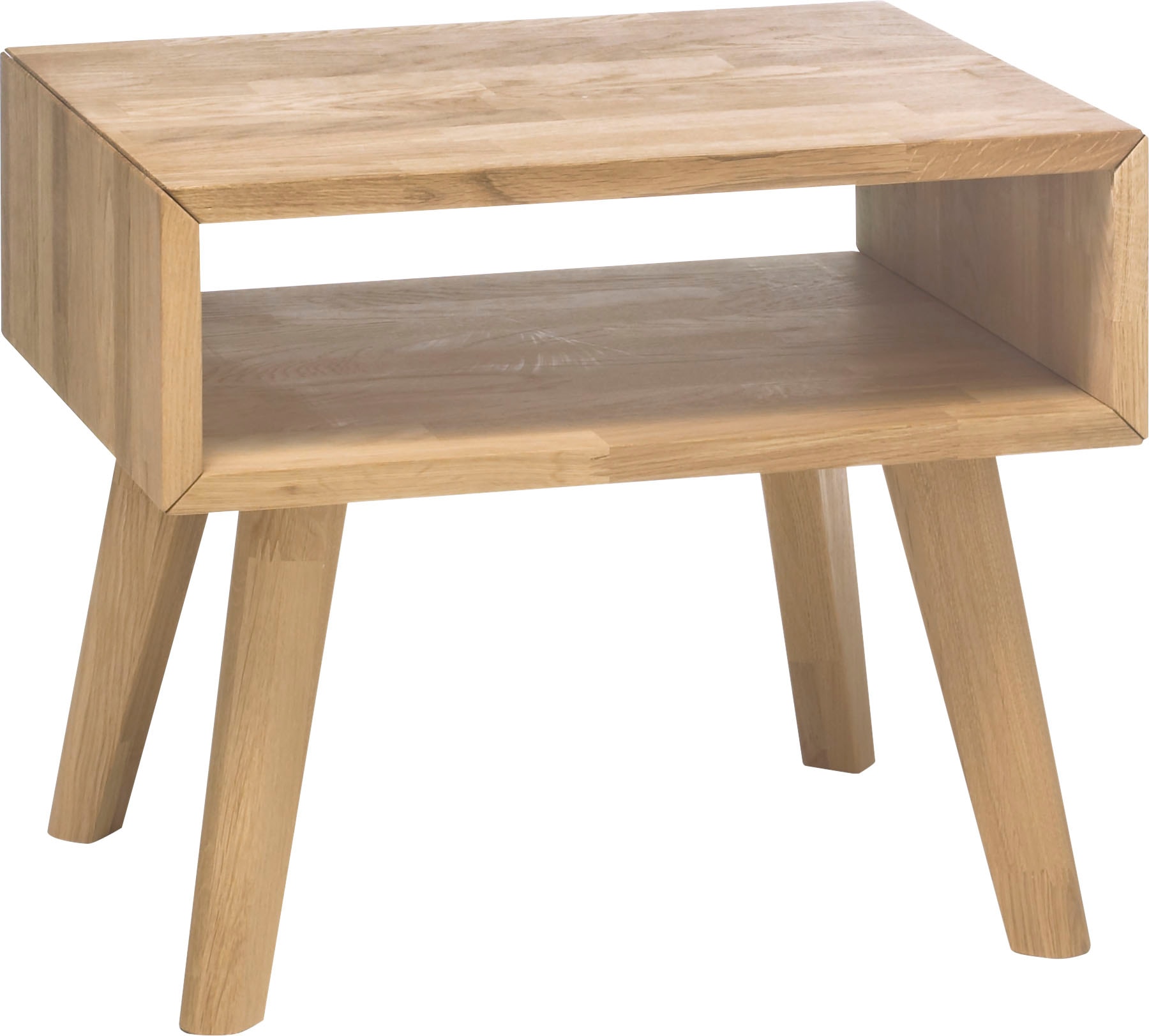 Nachttisch HASENA "Jaca", braun (eiche bianco, geölt), B:50cm H:42cm T:41cm, Eiche massiv, Tische, Nachttisch Image