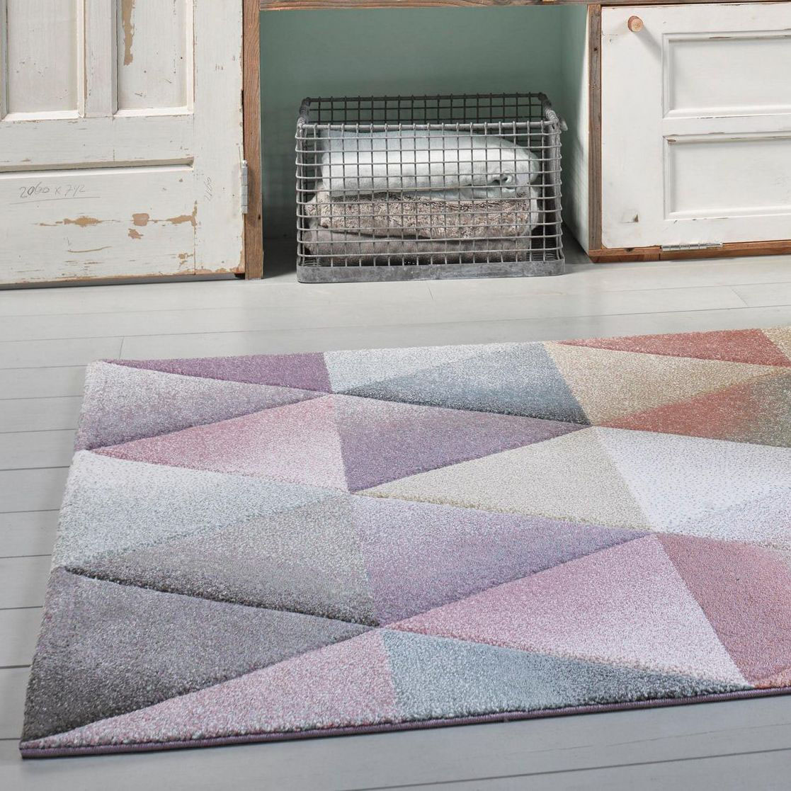 Teppich WECON HOME "Lighthouse" Gr. 2, rosa, B:80cm H:13mm L:150cm, Kunstfaser, Teppiche, Wohnzimmer Image