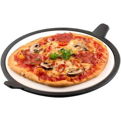 Backstein TEPRO, schwarz, H:1cm Ø:28cm, Cordierit, Backbleche, Pizzastein, Ø: 28,5 cm Image