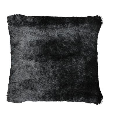 Fellkissen GÖZZE "Nerz", schwarz (schwarz, felloptik), B:50cm L:50cm, Mischgewebe, Dekokissen_Sitzkissen_Kissenhüllen, im Fell-Look, Kissenhüle mit Füllung, 1 Stück Image