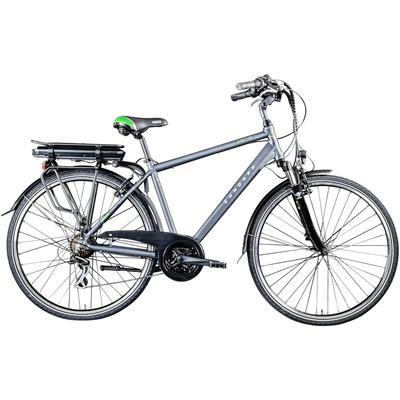 E-Bike ZÜNDAPP "Z802 Herren" Gr. 48, grau (grau, grün), E-Bikes, 48cm, 28 Zoll (71,12cm), Pedelec, Elektrofahrrad für Herren