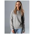 Sweatshirt TRIGEMA "TRIGEMA Sweatshirt mit angerauter Innenseite", Damen, Gr. S, grau (grau, melange), 70% Baumwolle, 30% Polyester, Basic, Sweatshirts