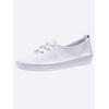 Schnürschuh HEINE, Damen, Gr. 38, weiß, Leder, Leder, sportlich, Schuhe