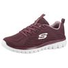 Sneaker SKECHERS "Graceful - Get Connected", Damen, Gr. 36, rot (bordeaux), Textil, sportlich, Schuhe, Freizeitschuh, Halbschuh, Schnürschuh mit Memory Foam