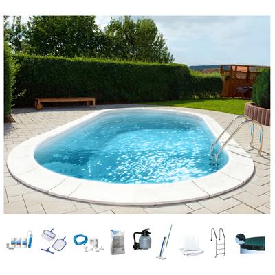 Ovalpool MY POOL BWT "PREMIUM mit sandfarbener Innenfolie", beige (weiß, sand), B:300cm H:120cm L:490cm, Schwimmbecken, Höhe 120 cm, in verschiedenen Größen
