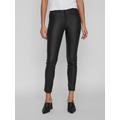 Stretch-Hose VILA "VICOMMIT", Damen, Gr. XL (42), N-Gr, schwarz, Web, Obermaterial: 77% Viskose, 20% Nylon, 3% Elasthan, beschichtet, modisch, sehr figurbetont knöchelfrei, Hosen 5-Pocket-Hose, superschmale Skinny-fit