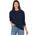 Sweatshirt TRIGEMA "TRIGEMA Sweatshirt mit angerauter Innenseite", Damen, Gr. S, blau (navy), 70% Baumwolle, 30% Polyester, Basic, Sweatshirts