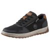 Sneaker RIEKER, Herren, Gr. 43, bunt (dunkelblau, braun), Nubuklederimitat, unifarben mit Farbeinsatz, sportlich, Schuhe, Freizeitschuh, Halbschuh, Schnürschuh mit Kontrastbesatz, Topseller