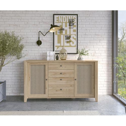 „Sideboard INOSIGN „“CESTINO““ Sideboards Gr. B/H/T: 163,8 cm x 90,8 cm x 42 cm, 4, beige (jackson hickory, amadeus) Sideboards Breite ca. 164 cm“